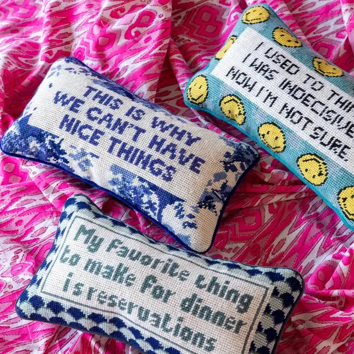 Nice Things Needlepoint Pillow Home Decor - Pillows Furbish 