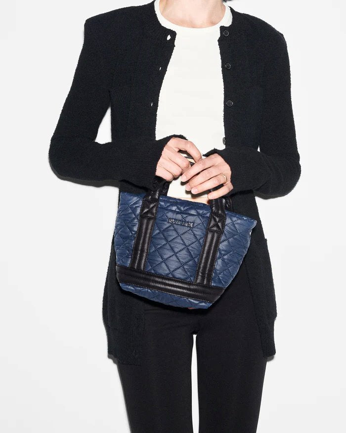 Empire Tote Mini Navy/ Black Handbags - Tote &amp; Satchel MZ Wallace 