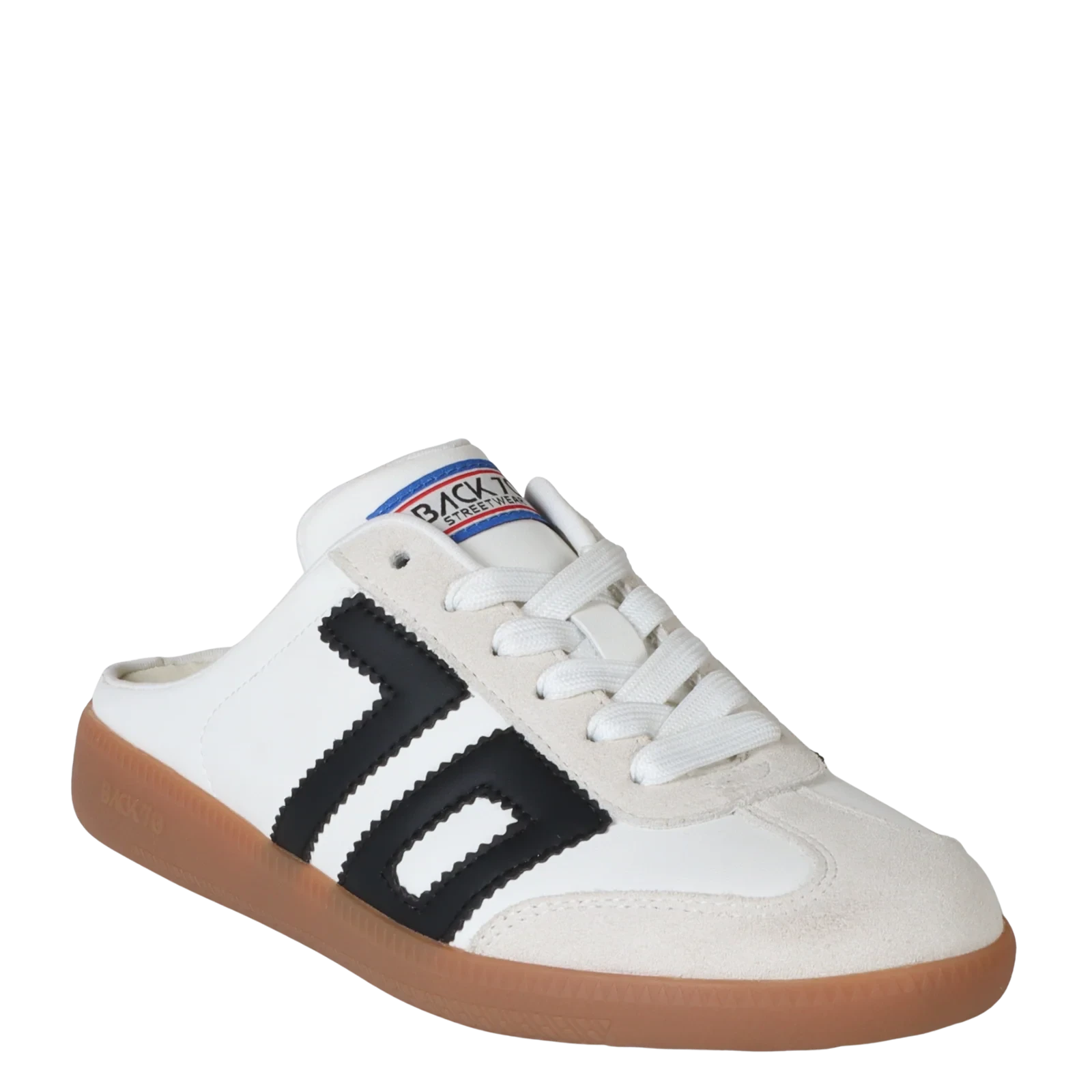 Easter Backless Sneaker White/Black Sneakers Back 70 