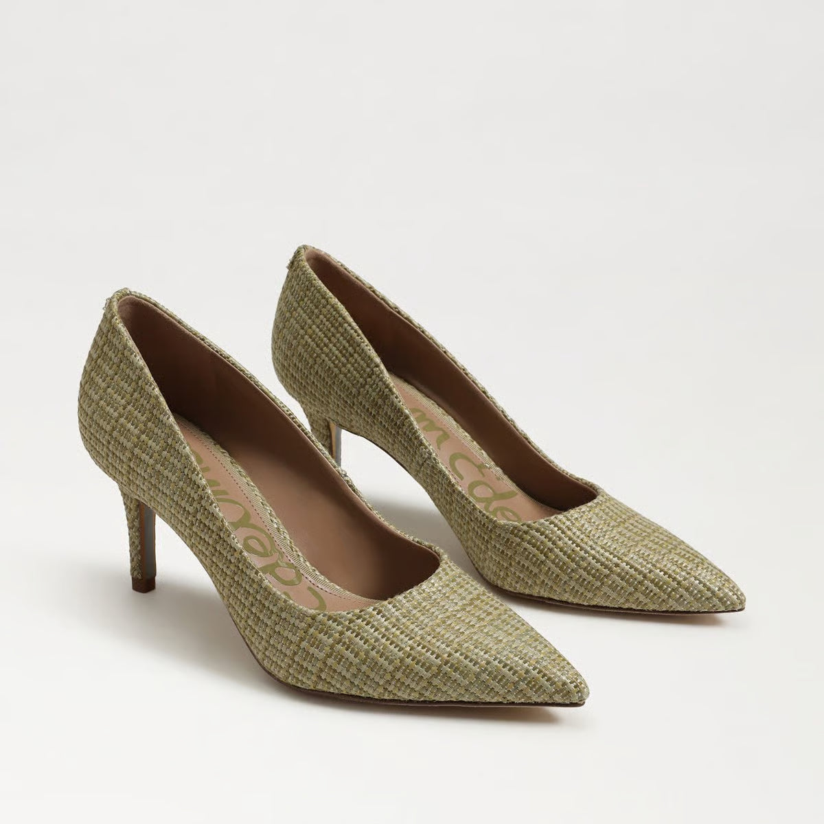 Vienna Pointed Toe Pump Raffia Sage Pumps - Low Sam Edelman 