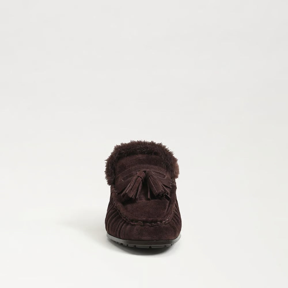 Lana Fur Suede Tassel Loafer Cafe Noir Flats - Loafer Sam Edelman 