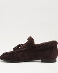 Lana Fur Suede Tassel Loafer Cafe Noir Flats - Loafer Sam Edelman 