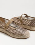 Mackie Mesh Espadrille Mary Jane Brushed Gold Cyprus Tan Flats - Ballet Sam Edelman 