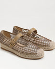 Mackie Mesh Espadrille Mary Jane Brushed Gold Cyprus Tan Flats - Ballet Sam Edelman 