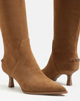 Yulia Knee High Boot Spiced Nutmeg Suede Knee High Boots Sam Edelman 