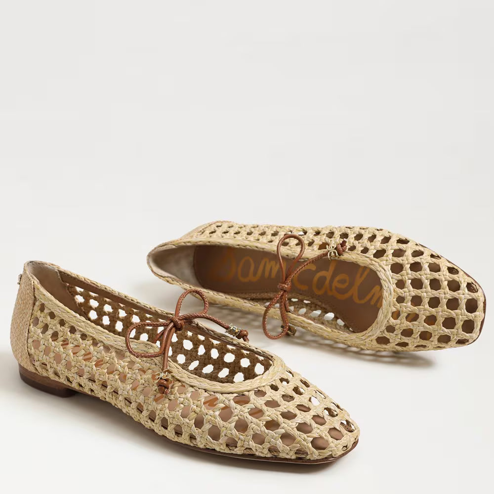 Marcie Bleached Beechwood/ Saddle Flats - Ballet Sam Edelman 