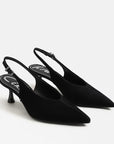 Fawn Slingback Pump Black Suede Pumps - Low Sam Edelman 