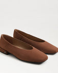 Kasey Square Toe Ballet Flat Terra Toffee Suede Flats - Ballet Sam Edelman 