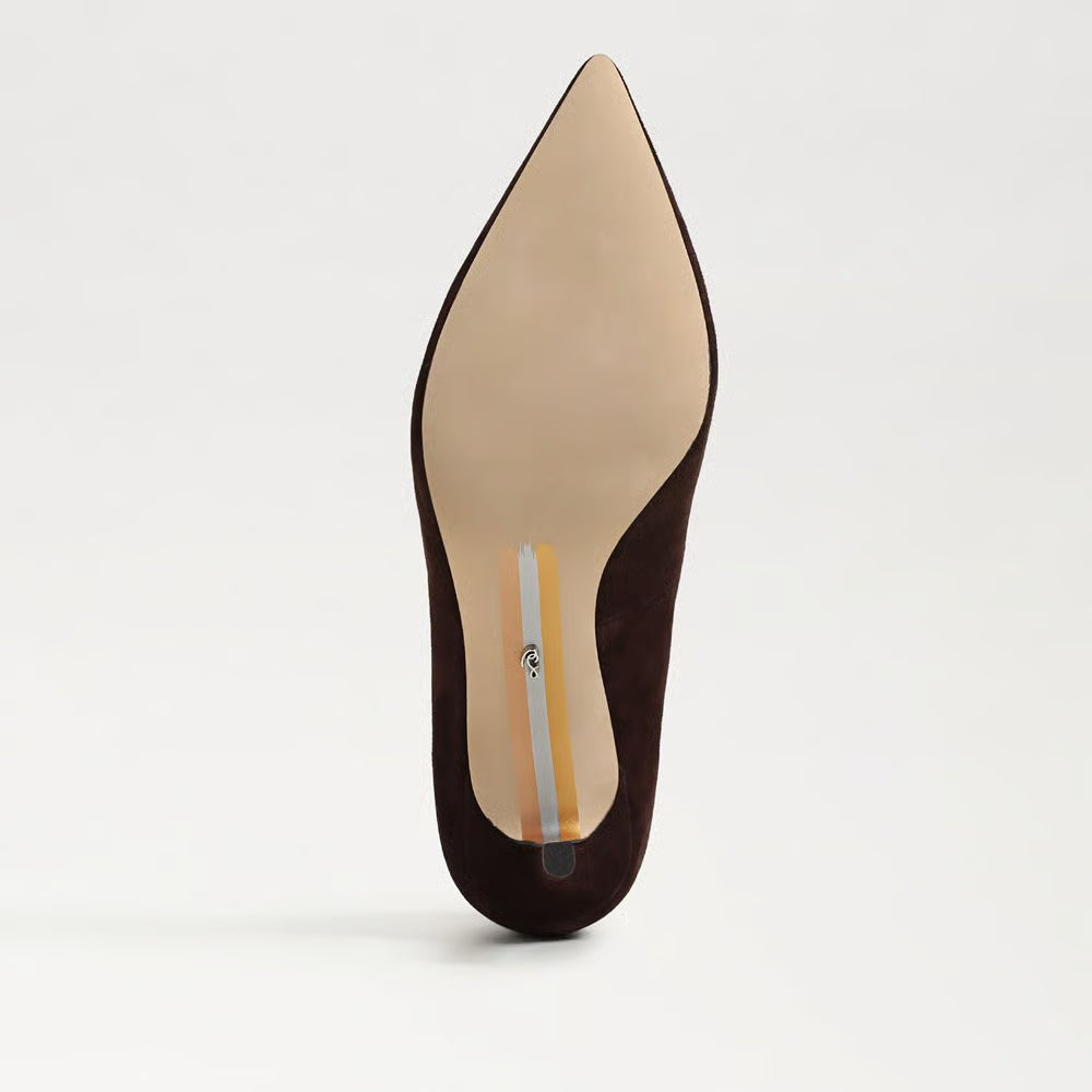 Vienna Pointed Toe Pump Cafe Noir Suede Pumps - High Sam Edelman 