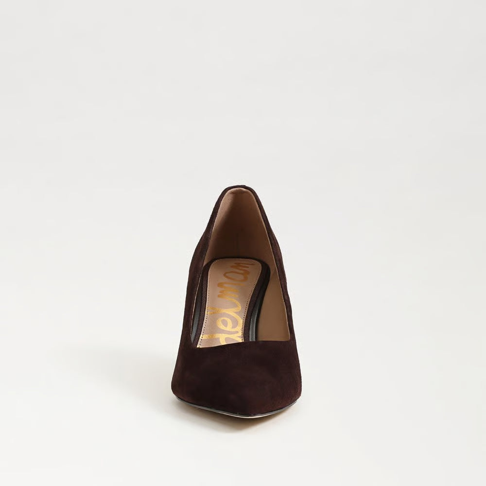 Vienna Pointed Toe Pump Cafe Noir Suede Pumps - High Sam Edelman 