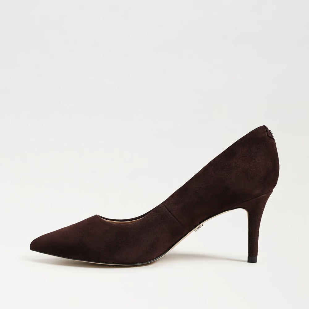 Vienna Pointed Toe Pump Cafe Noir Suede Pumps - High Sam Edelman 