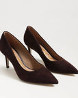 Vienna Pointed Toe Pump Cafe Noir Suede Pumps - High Sam Edelman 