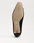 Rinda Pointed Toe Ballet Heel Black Suede Pumps - Low Sam Edelman 