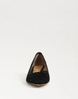 Rinda Pointed Toe Ballet Heel Black Suede Pumps - Low Sam Edelman 