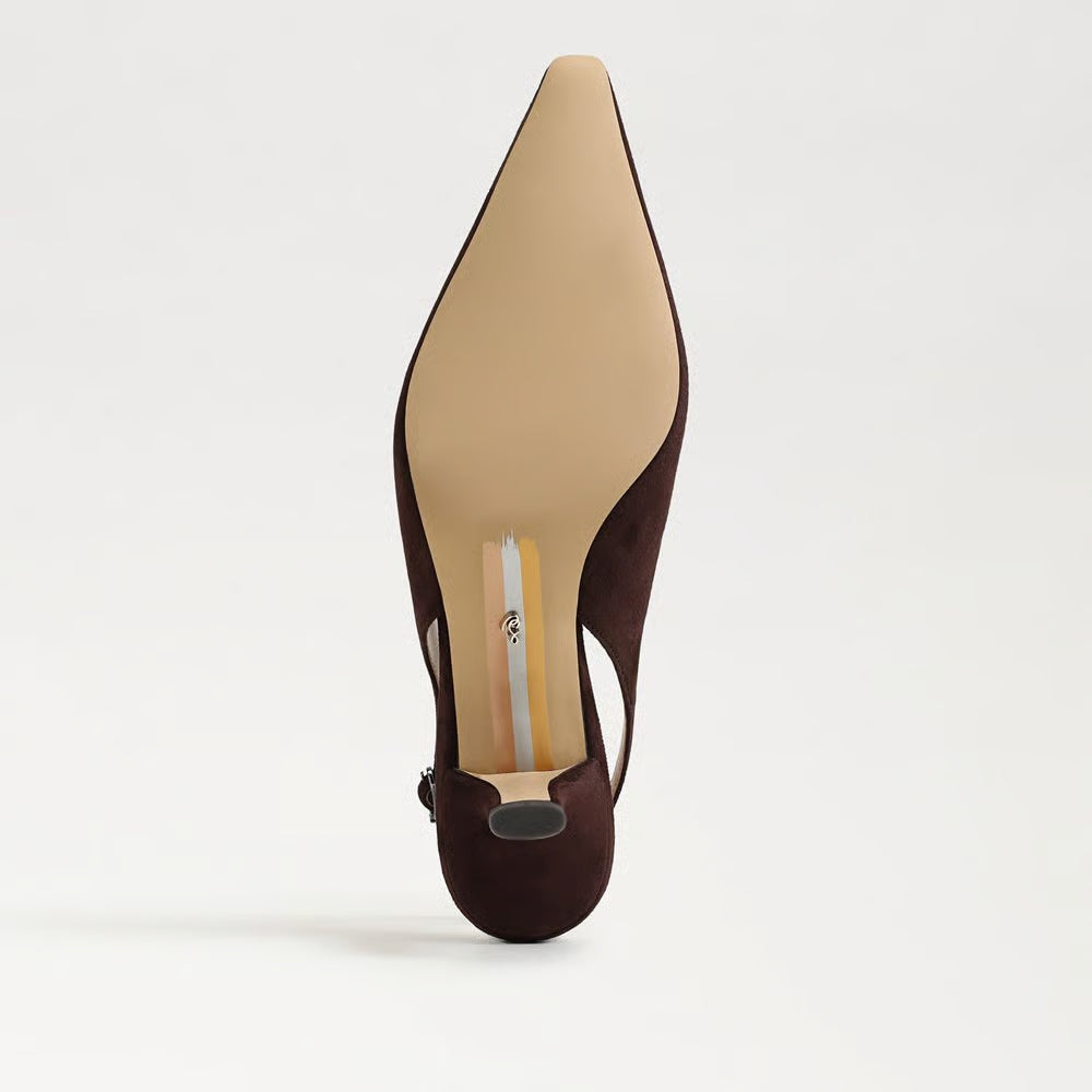 Bianca Sling Back Pump Suede Cafe Nior Sandals - Heeled Sandals Sam Edelman 