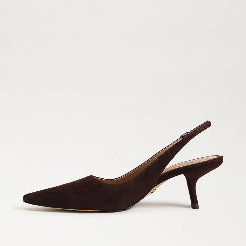 Bianca Sling Back Pump Suede Cafe Nior Sandals - Heeled Sandals Sam Edelman 
