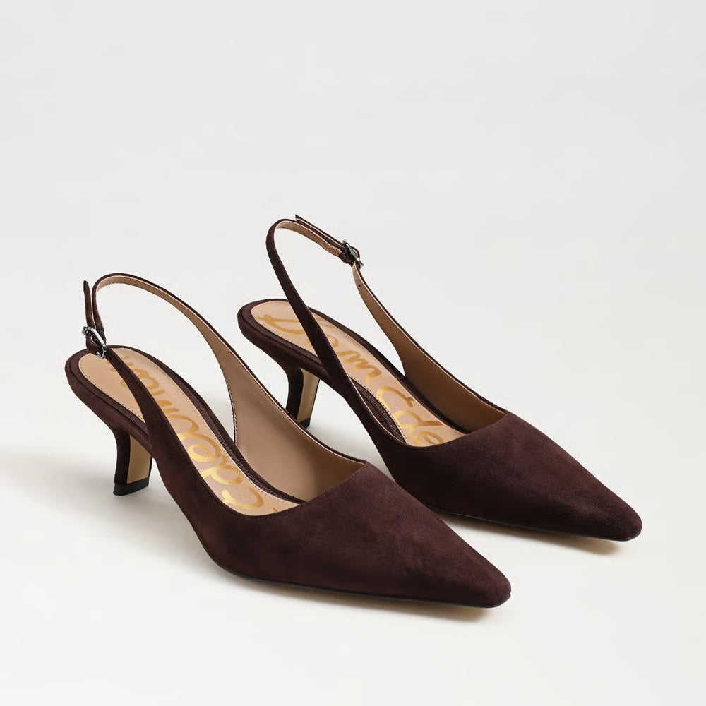Bianca Sling Back Pump Suede Cafe Nior Sandals - Heeled Sandals Sam Edelman 