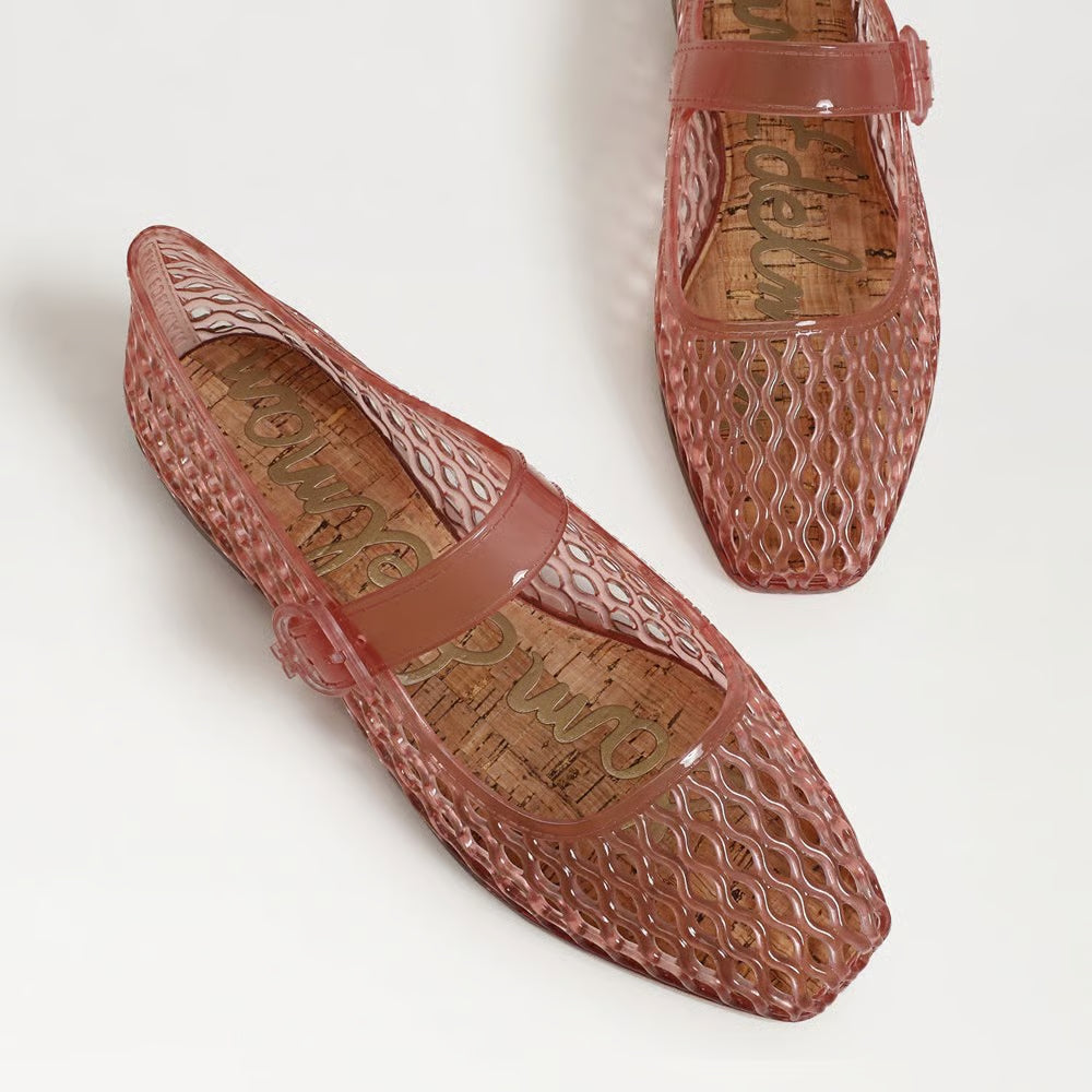 Michaela Jelly Mary Jane Pink Sandals - Flat Sandals Sam Edelman 