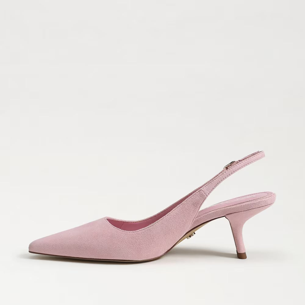Bianka Slingback Pump Primrose Pink Suede Pumps - Low Sam Edelman 