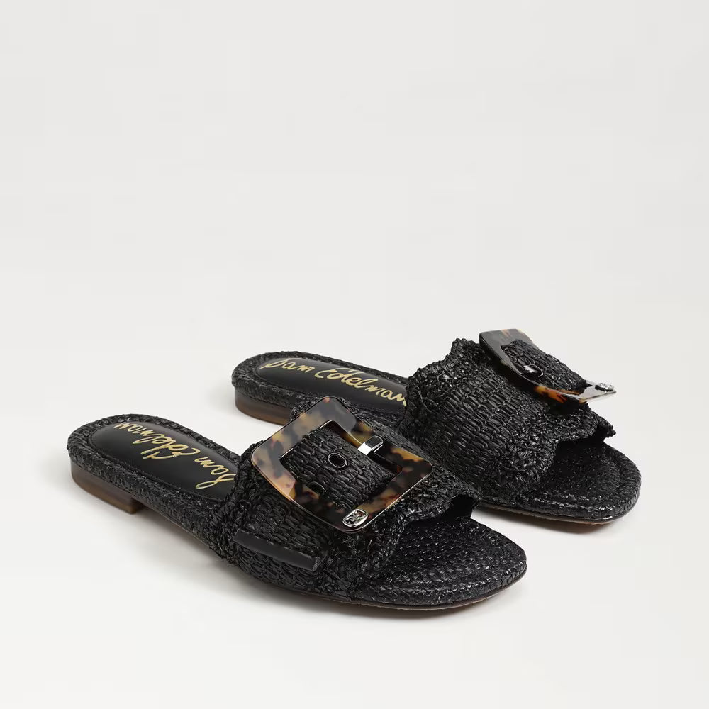 Bambi Slide Sandal Black Sandals - Flat Sandals Sam Edelman 