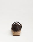 Mackie Mesh Espadrille Mary Jane Café Noir Flats - Ballet Sam Edelman 