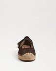 Mackie Mesh Espadrille Mary Jane Café Noir Flats - Ballet Sam Edelman 
