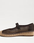 Mackie Mesh Espadrille Mary Jane Café Noir Flats - Ballet Sam Edelman 