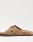 Darla Buckle Slide Sandal Cyprus Tan Suede Sandals - Flat Sandals Sam Edelman 