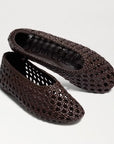 Shira Woven Leather Ballet Flat Dark Brown Flats - Ballet Sam Edelman 