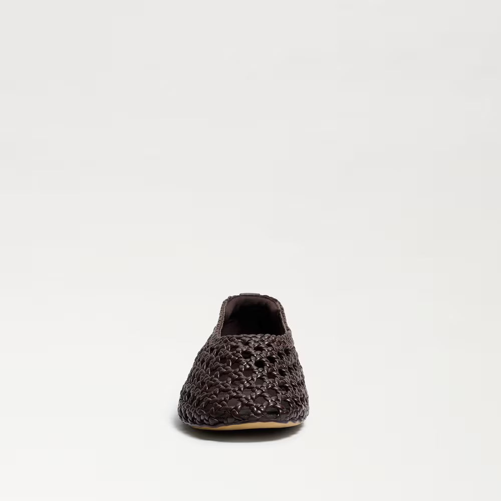 Shira Woven Leather Ballet Flat Dark Brown Flats - Ballet Sam Edelman 
