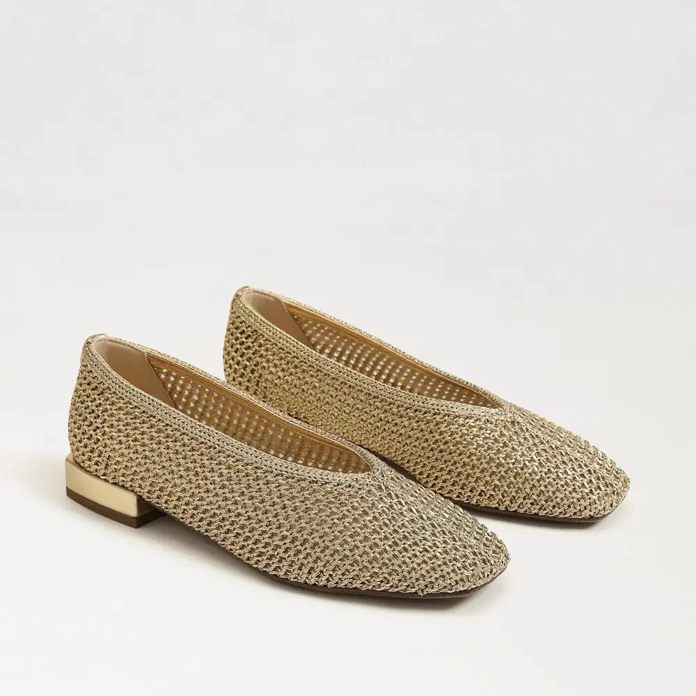 Kasey Knit Ballet Flat Amber Gold Flats - Ballet Sam Edelman 
