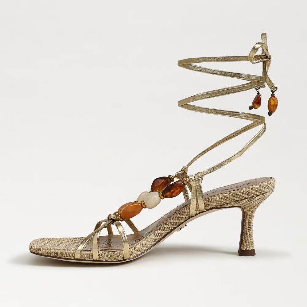 Paloma Wrap Sandal Heel Amber Gold Sandals - Heeled Sandals Sam Edelman 