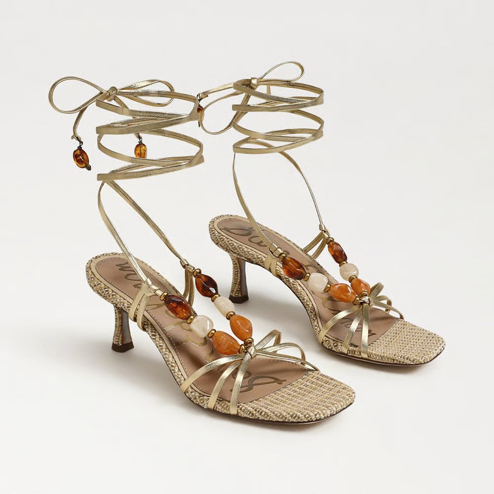 Paloma Wrap Sandal Heel Amber Gold Sandals - Heeled Sandals Sam Edelman 