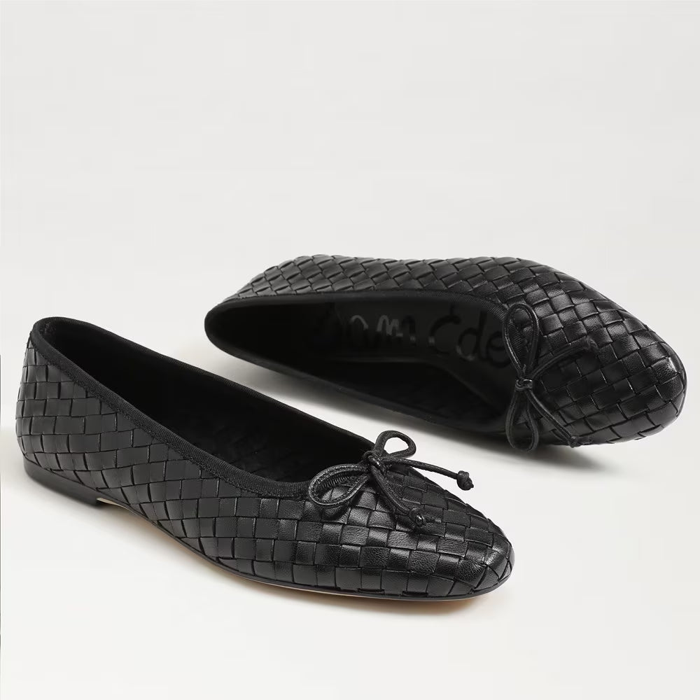 Ruthie Pointed Ballet Flat Black Leather Flats - Ballet Sam Edelman 