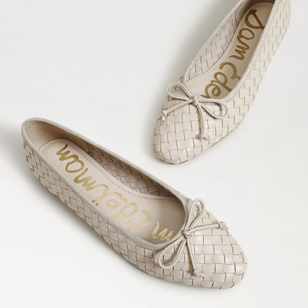 Ruthie Pointed Ballet Flat Modern Ivory Leather Flats - Ballet Sam Edelman 