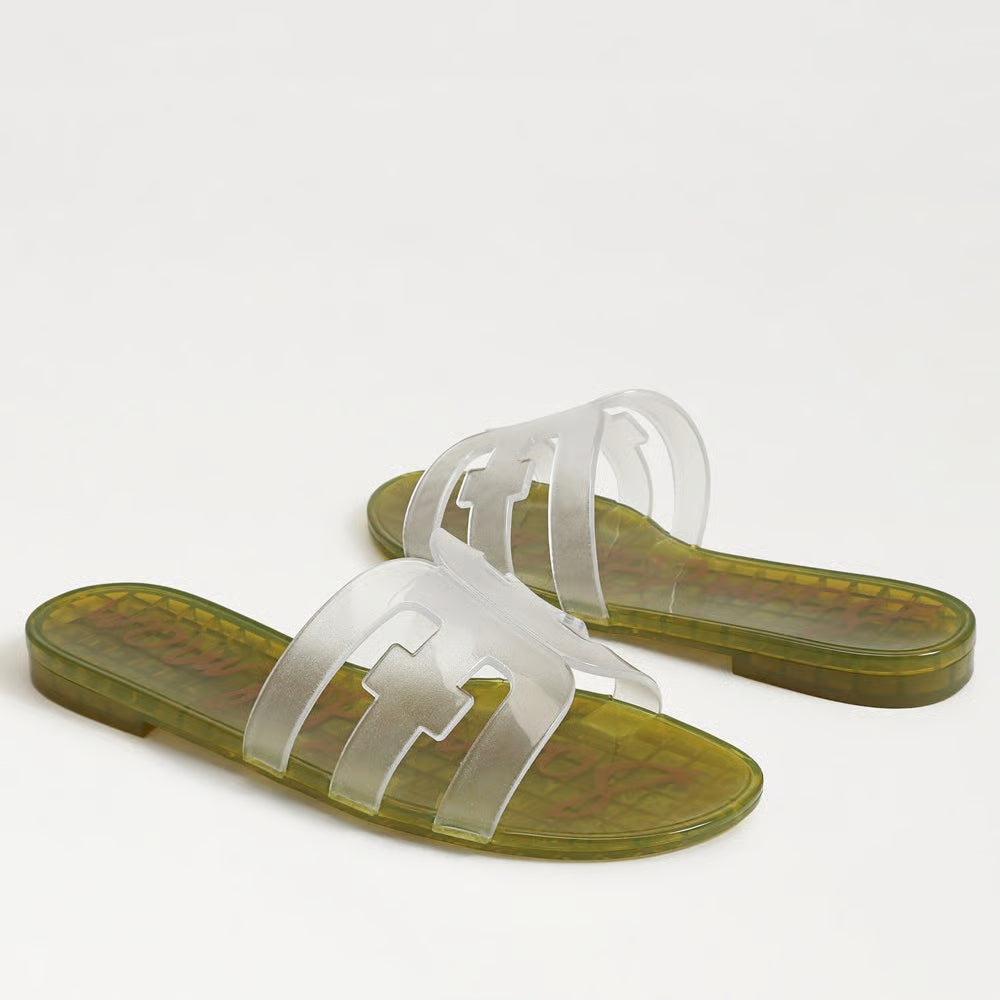 Bay Jelly Slide Sandal Clear/Green Sandals - Flat Sandals Sam Edelman 