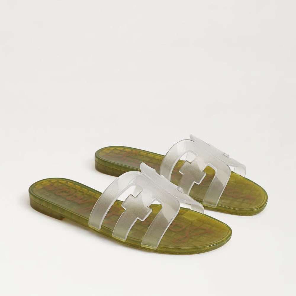 Bay Jelly Slide Sandal Clear/Green Sandals - Flat Sandals Sam Edelman 