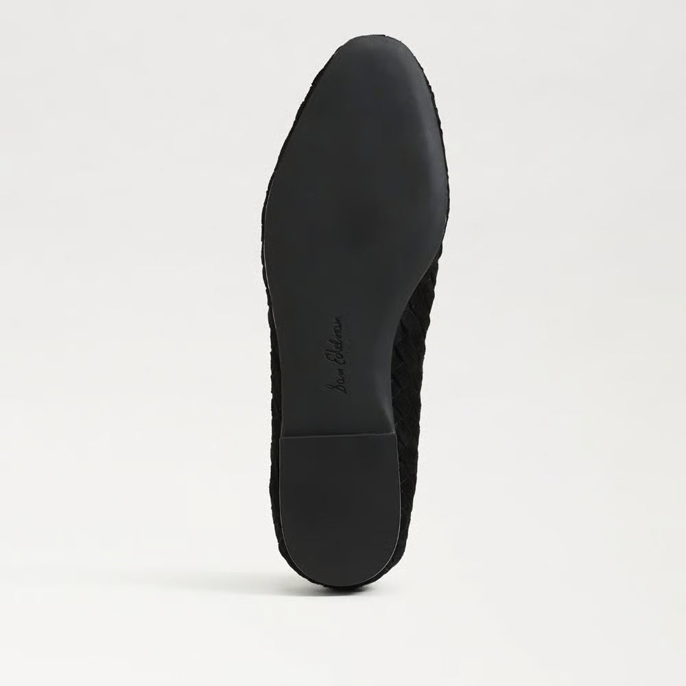Ruthie Woven Ballet Flat Black Suede Flats - Ballet Sam Edelman 