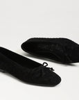 Ruthie Woven Ballet Flat Black Suede Flats - Ballet Sam Edelman 