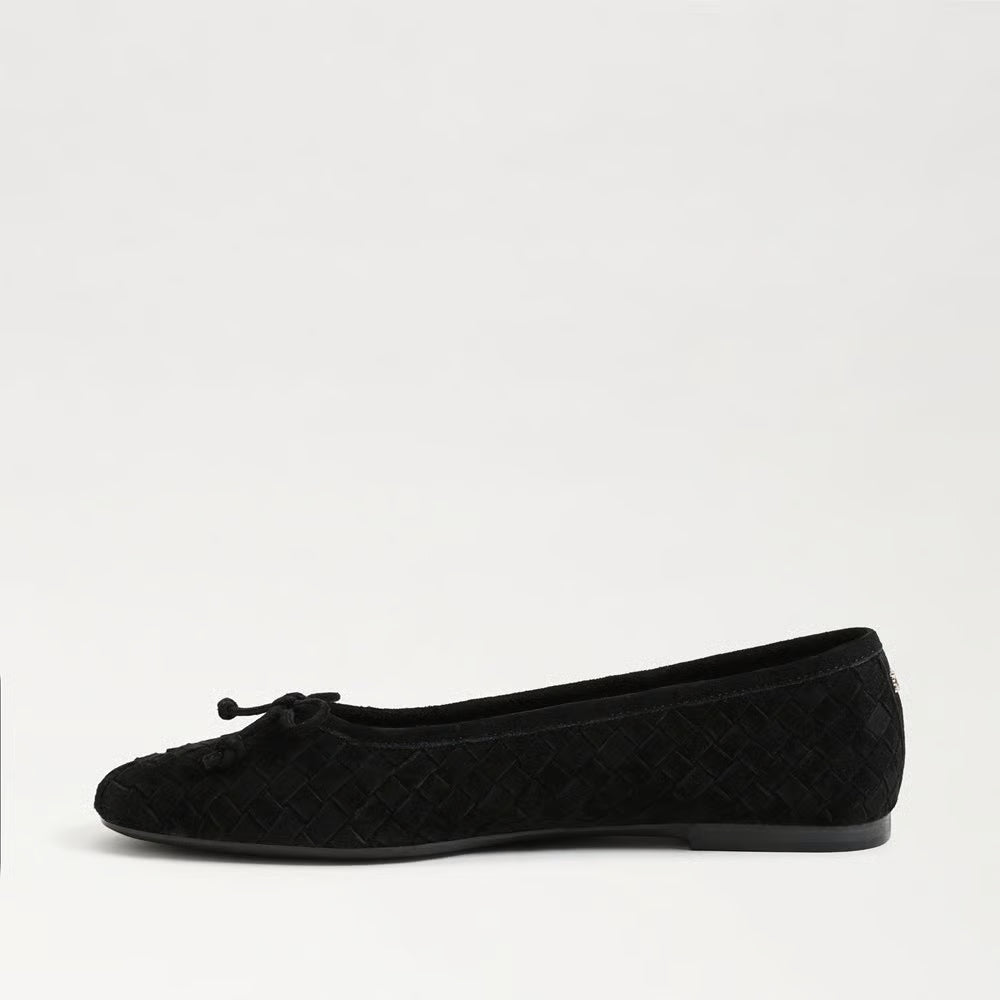 Ruthie Woven Ballet Flat Black Suede Flats - Ballet Sam Edelman 