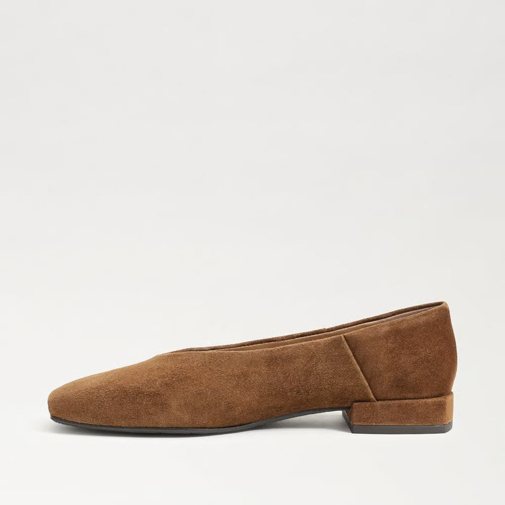 Kasey Square Toe Ballet Flat Suede Wram Nutmeg Flats - Ballet Sam Edelman 