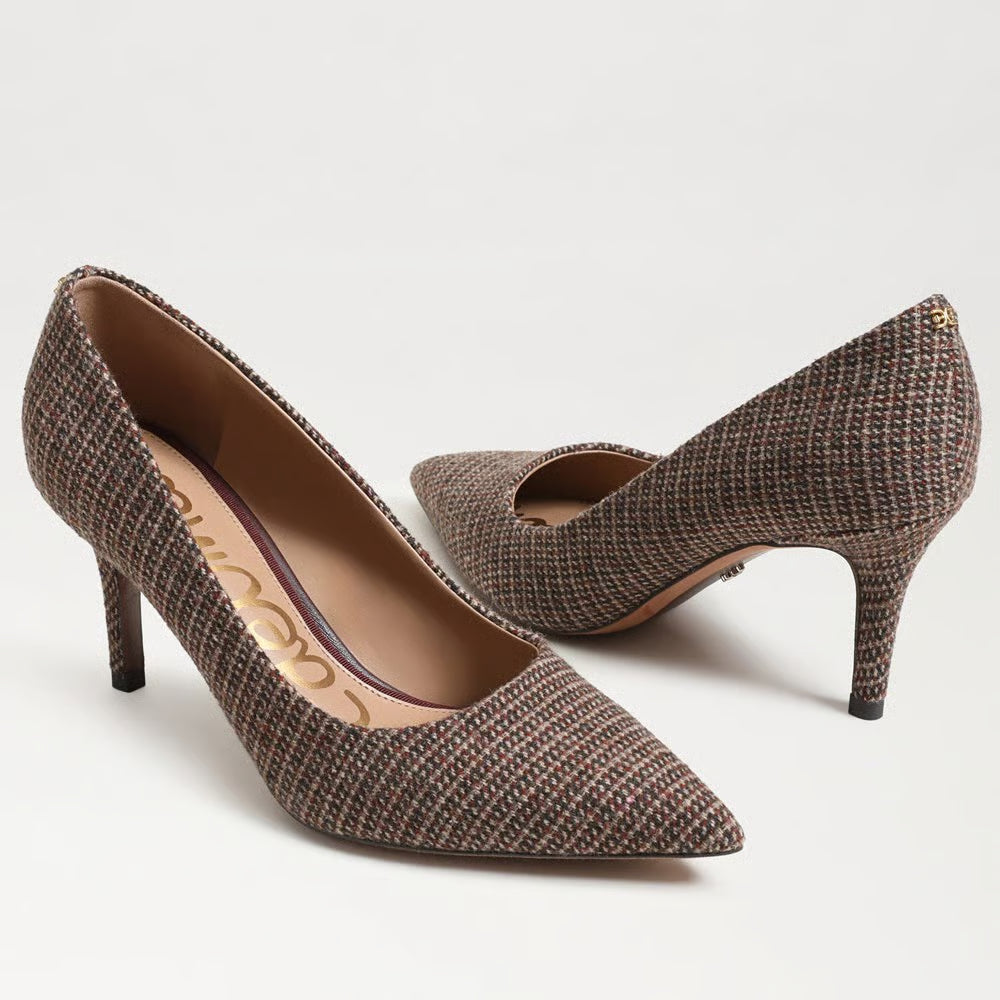 Vienna Pointed Toe Heel Pecan Tweed Sandals - Heeled Sandals Sam Edelman 