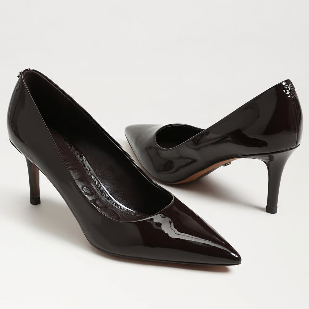 Vienna Pointed Toe Heel Patent Leather Rich Chocolate Sandals - Heeled Sandals Sam Edelman 