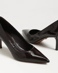 Vienna Pointed Toe Heel Patent Leather Rich Chocolate Sandals - Heeled Sandals Sam Edelman 