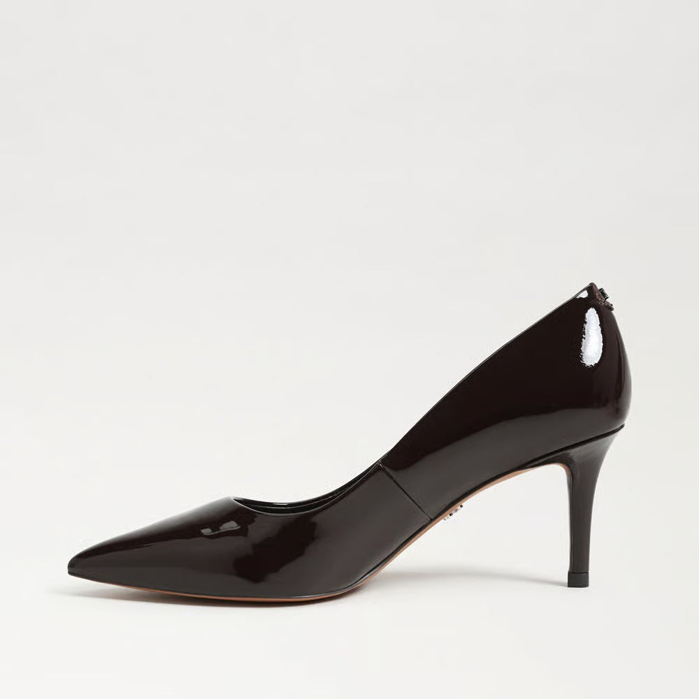 Vienna Pointed Toe Heel Patent Leather Rich Chocolate Sandals - Heeled Sandals Sam Edelman 