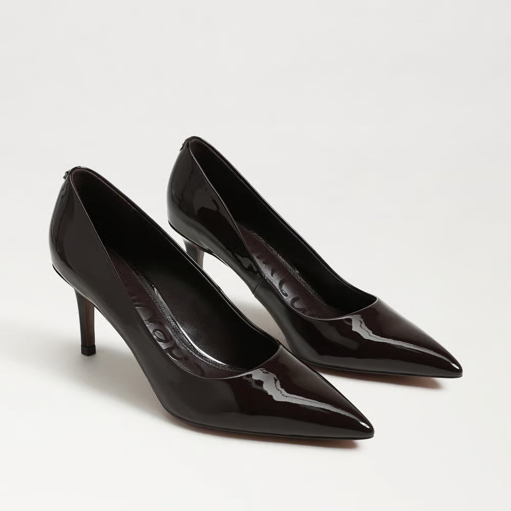 Vienna Pointed Toe Heel Patent Leather Rich Chocolate Sandals - Heeled Sandals Sam Edelman 