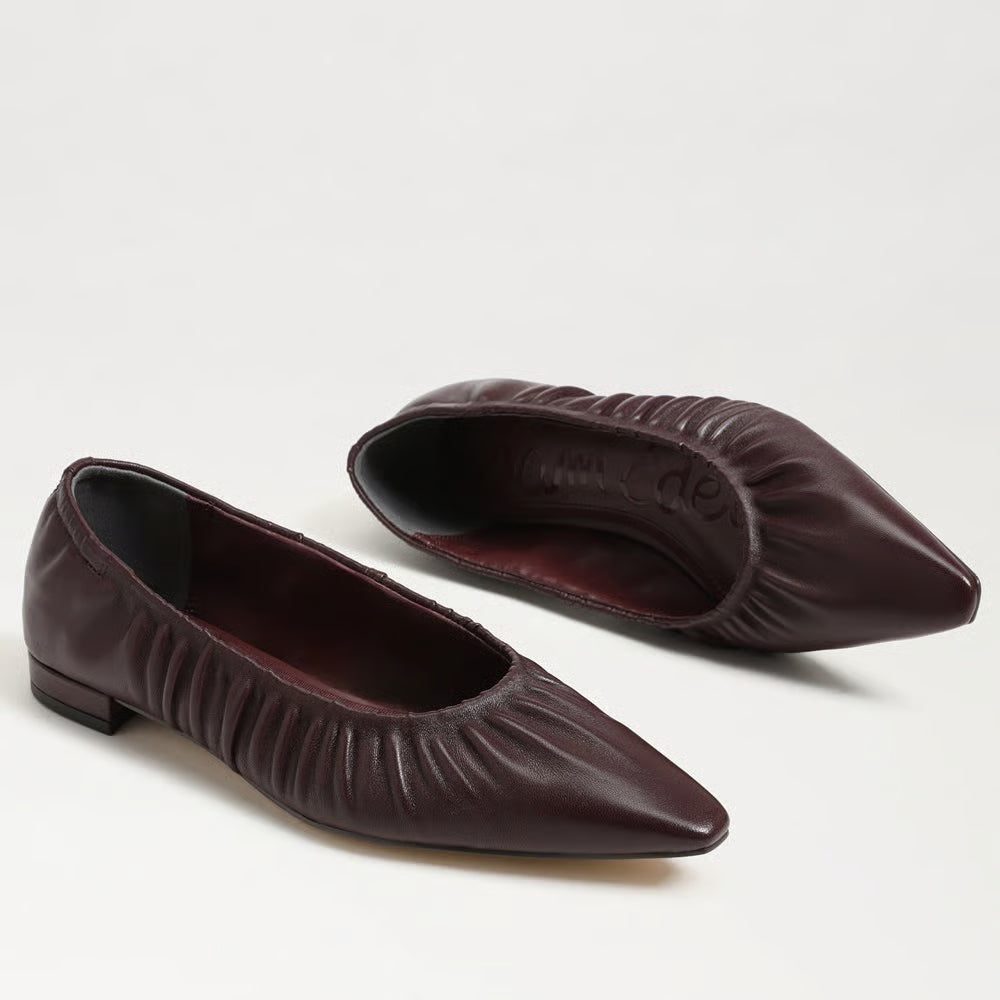 Essex Ballet Flat Leather French Burgundy Flats - Ballet Sam Edelman 