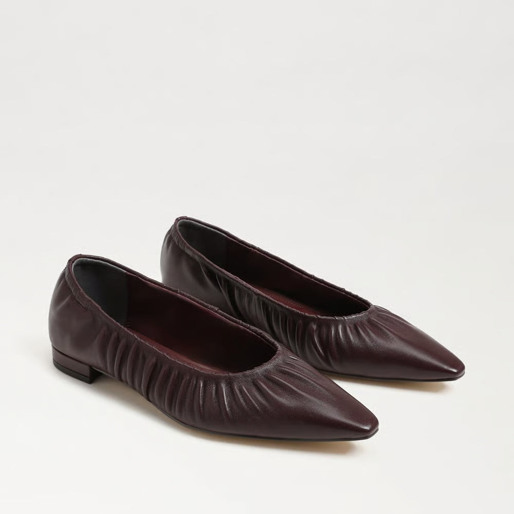 Essex Ballet Flat Leather French Burgundy Flats - Ballet Sam Edelman 