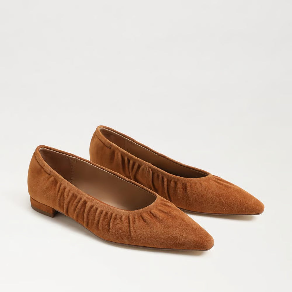 Essex Ballet Flat Suede Honey Bourbon Flats - Ballet Sam Edelman 
