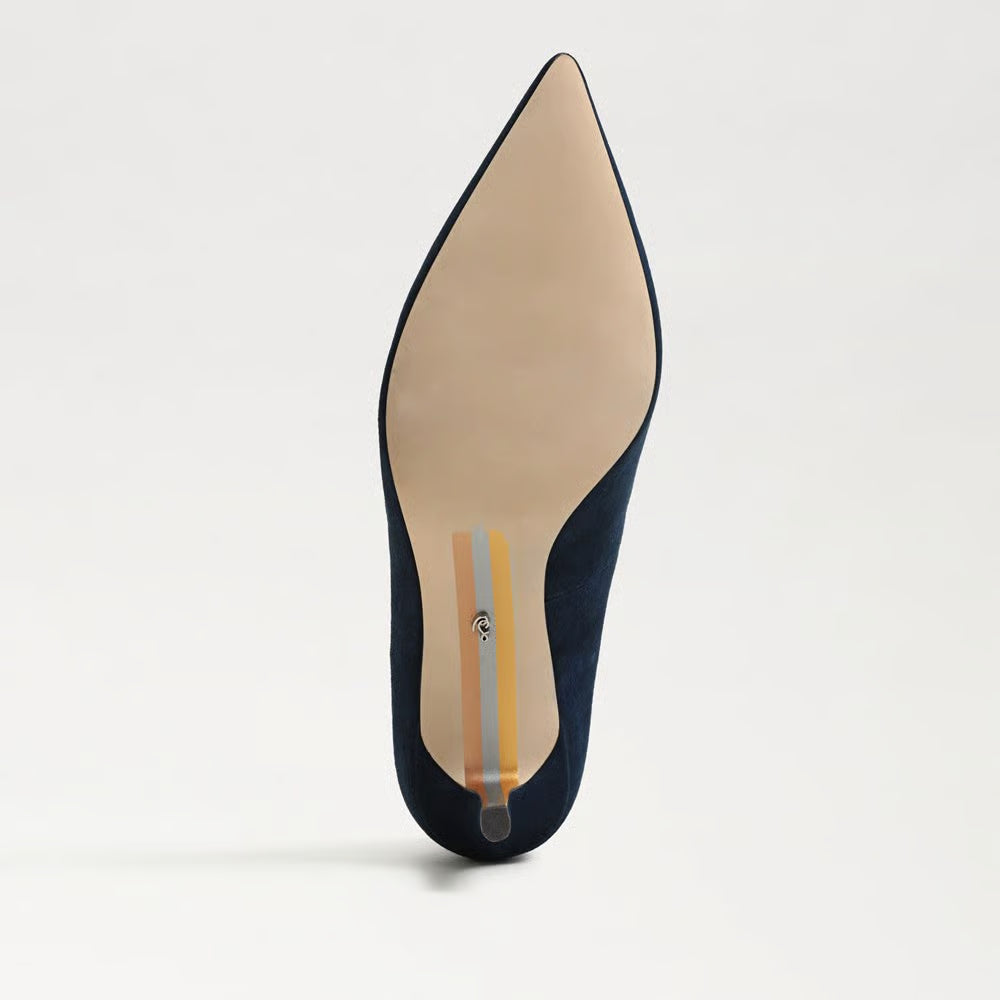 Vienna Pointed Toe Heel Suede Oasis Navy Sandals - Heeled Sandals Sam Edelman 